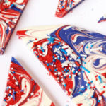 Easy 4th of July Chocolate Shards